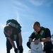 Sailors perform maintenance on flight deck