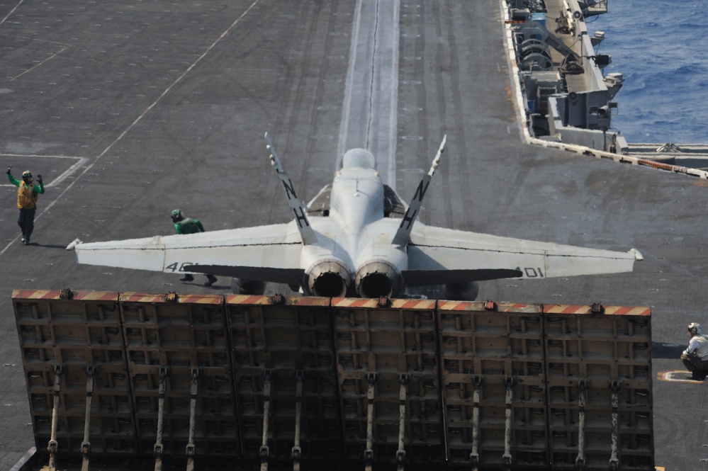 Flight operations aboard USS Nimitz