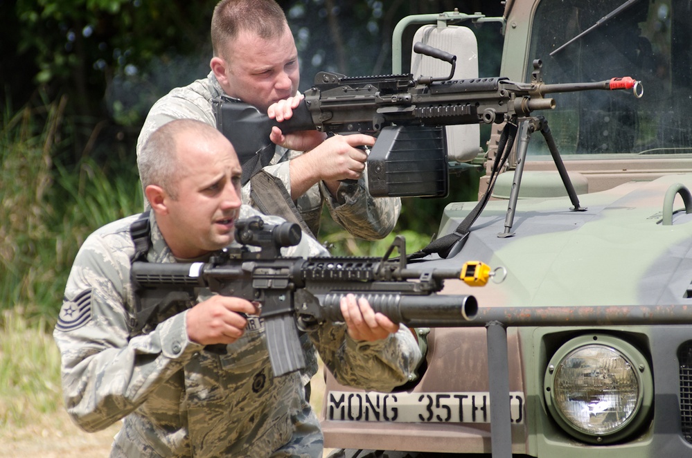 Security Forces airmen conduct convoy training