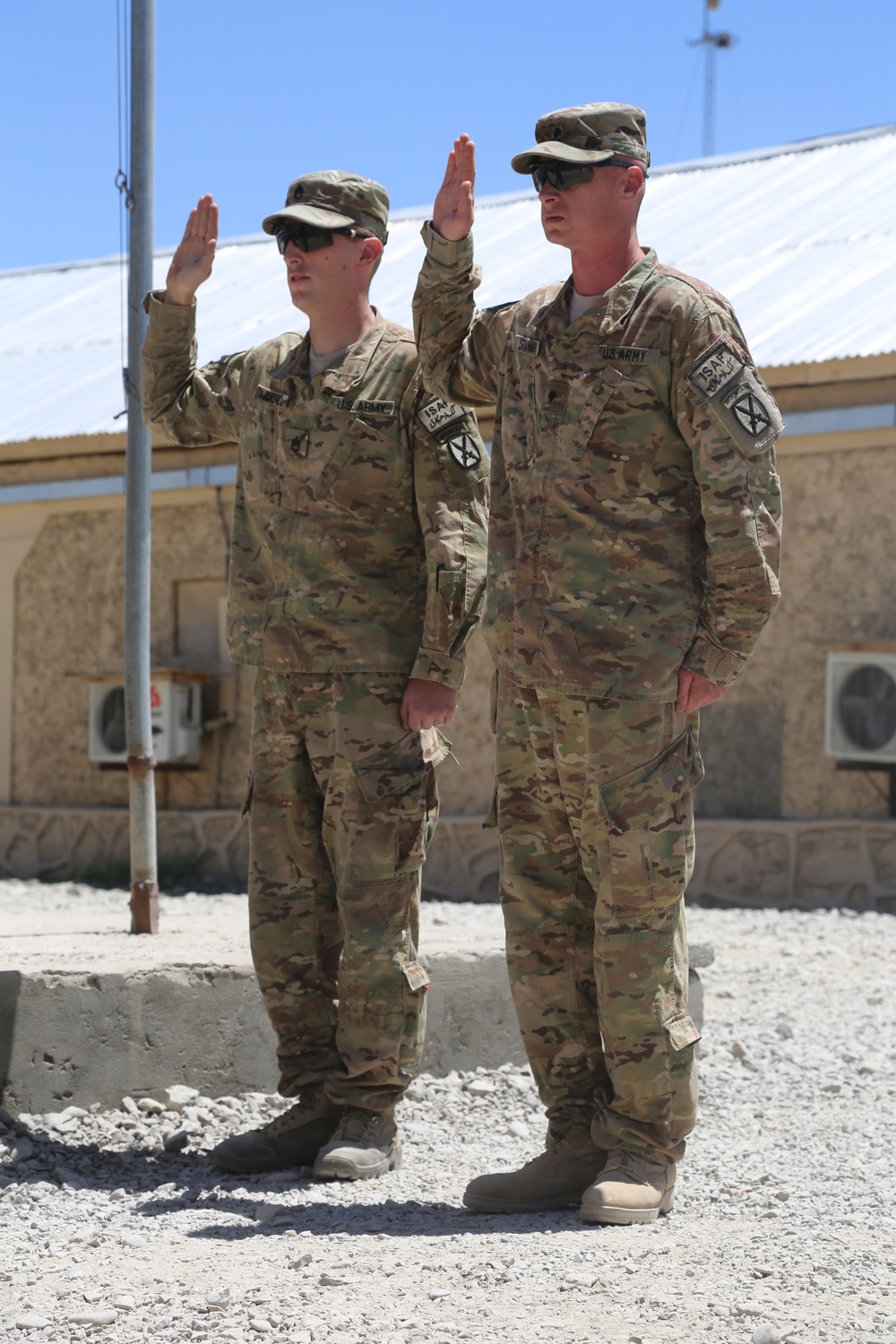 Soldier re-enlistment ceremony