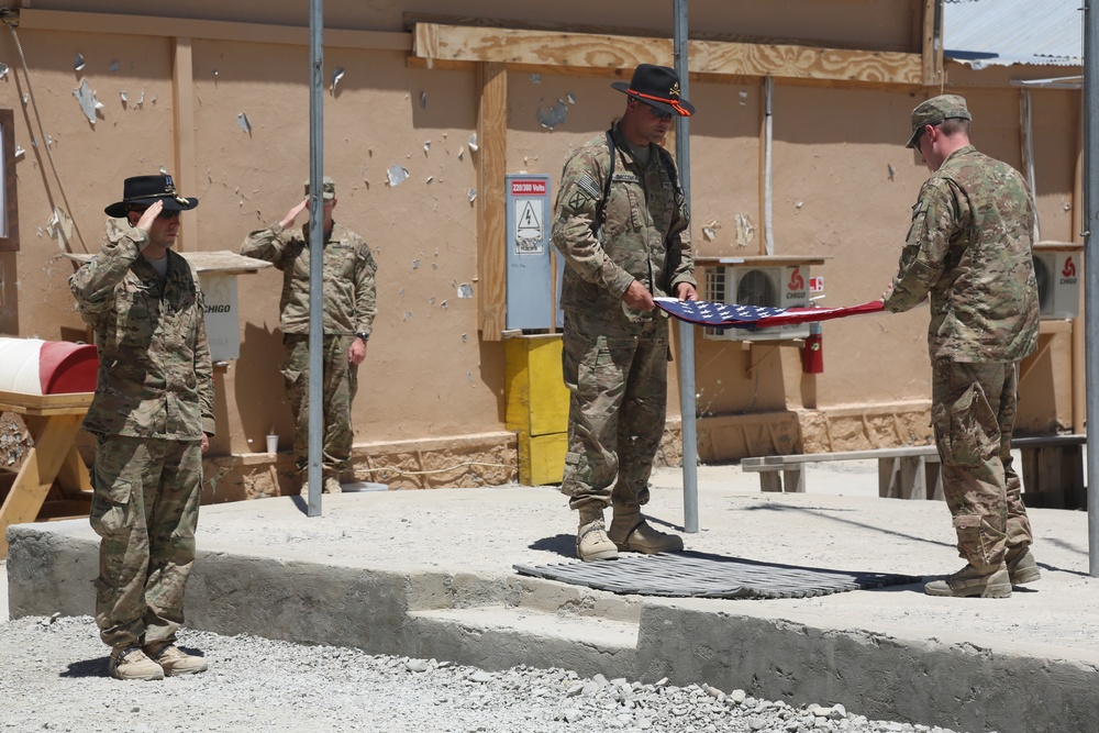 Soldier re-enlistment ceremony