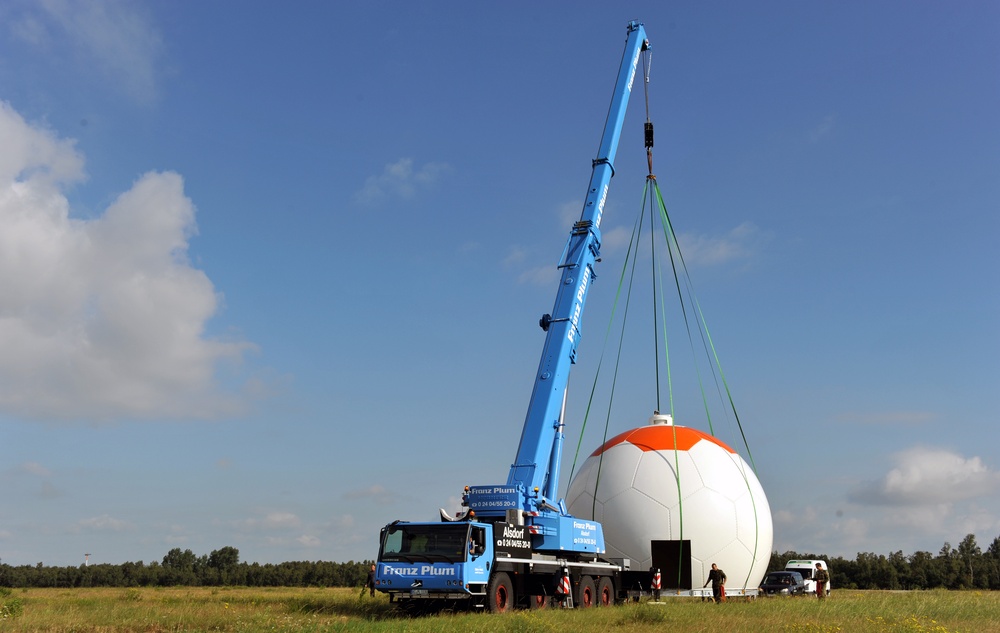 Component installs new radar dome