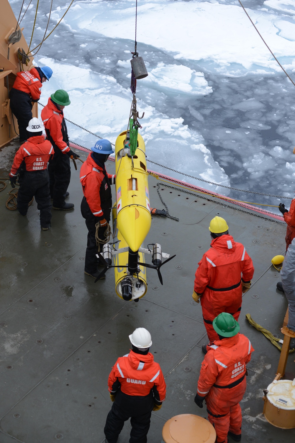 Coast Guard Cutter Healy oil spill response exercise