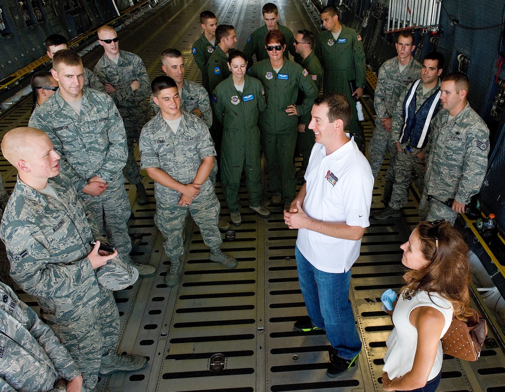 Kyle Busch Visits Dover AFB