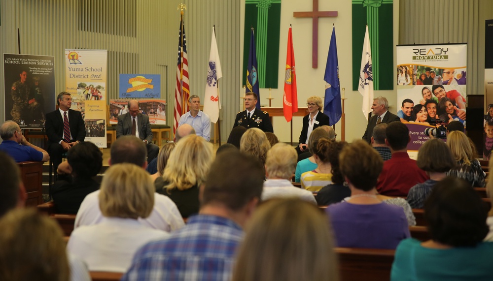 MCAS Yuma Welcomes Secretary of Education Arne Duncan at Town Hall Meeting