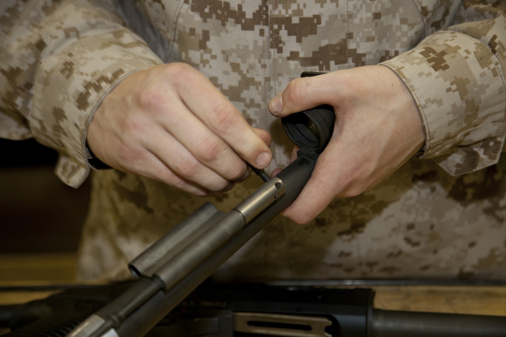 Armorers maintain weapons, support Marine Corps readiness
