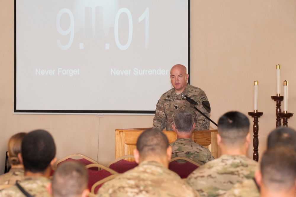 Service members stop to remember 9/11 while deployed