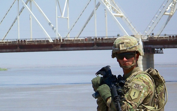 On guard at the border