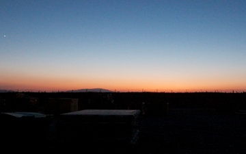 Sunset at Forward Operating Base Kunduz