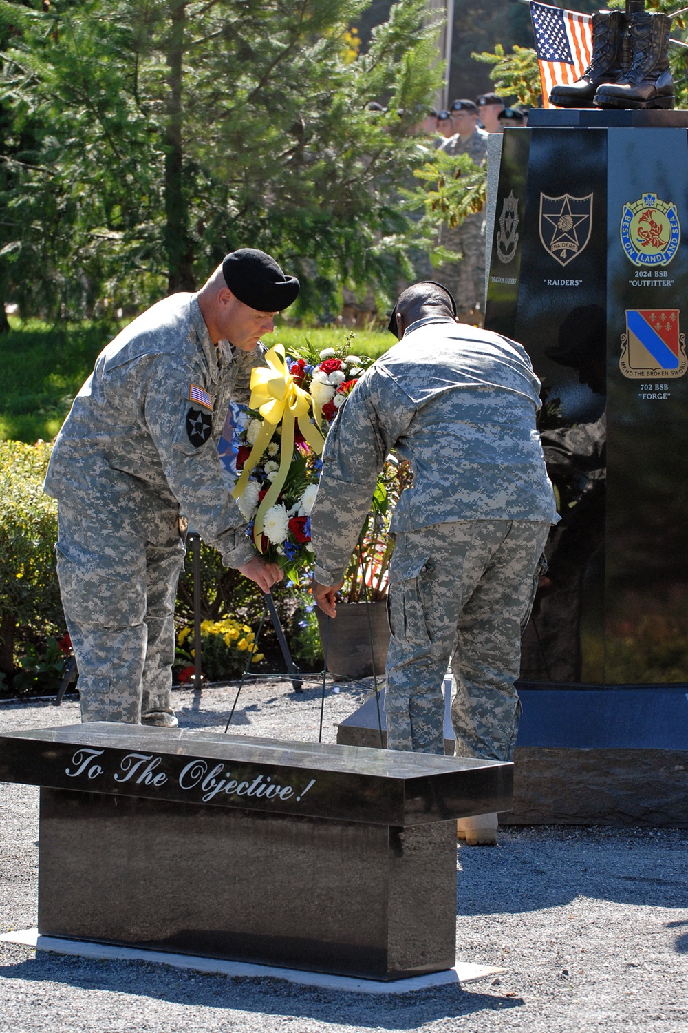 Raider Brigade uncases colors, rededicates memorial