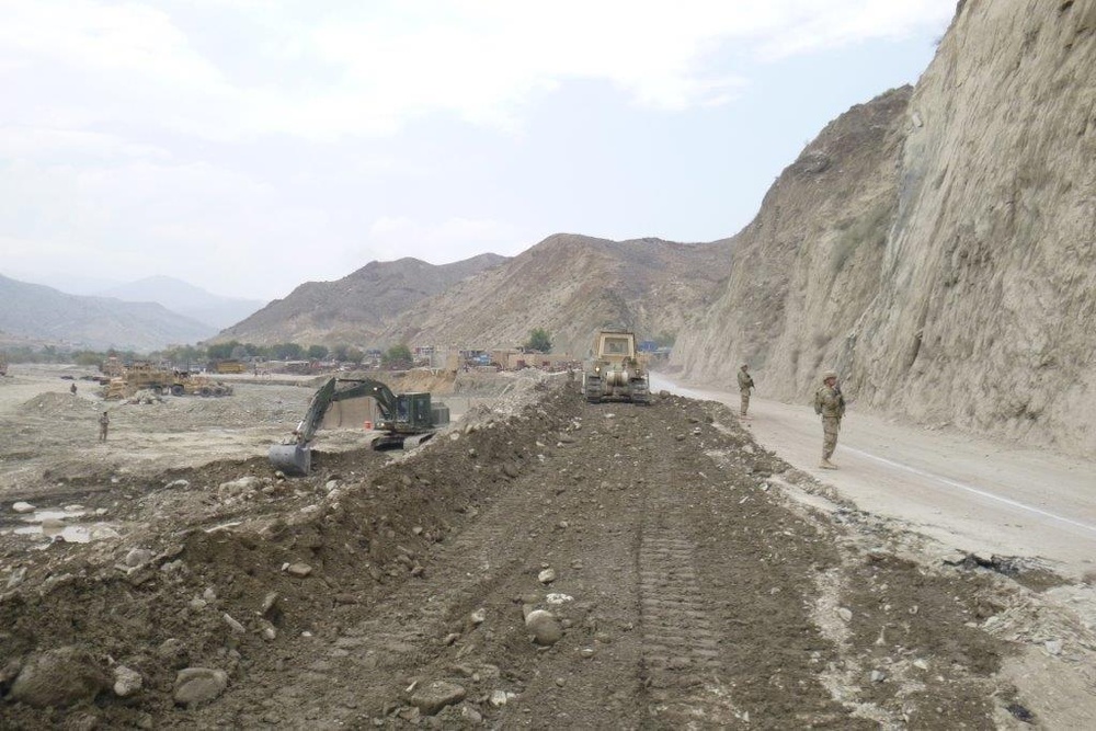 617th Engineer Company soldiers repair vital access road