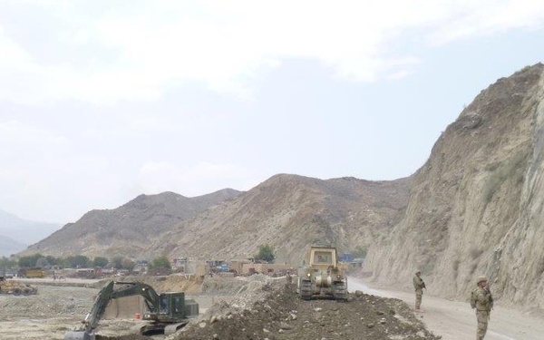 617th Engineer Company soldiers repair vital access road