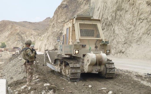 617th Engineer Company soldiers repair vital access road