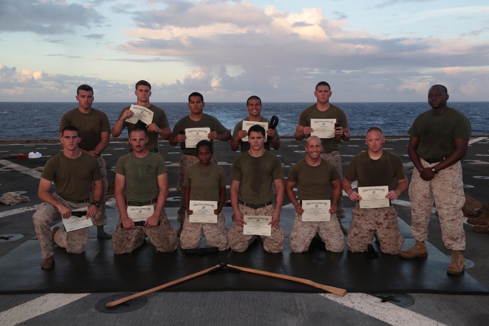 CLB 13 Marines graduate 1st MCMAP class of deployment