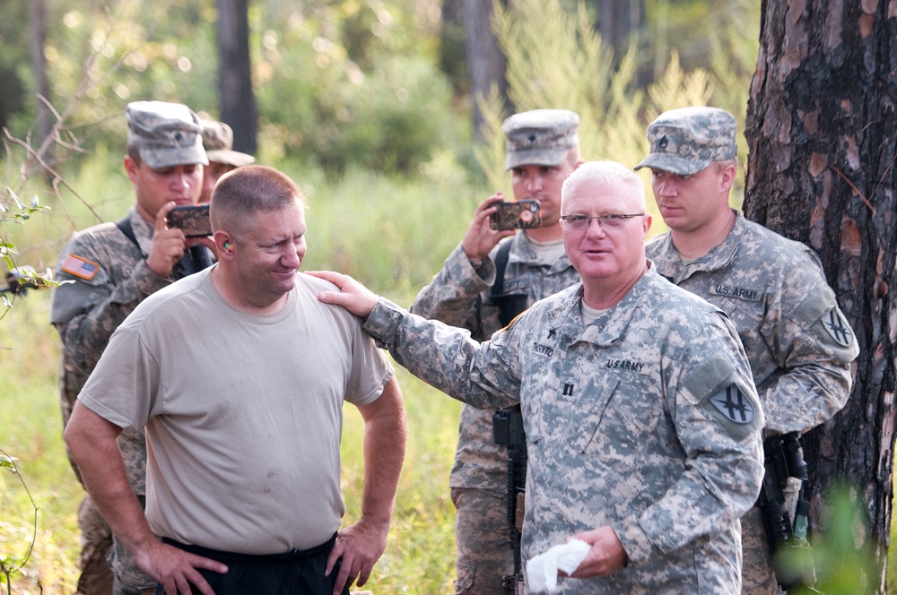 Staff sergeant gets baptized in the field at XCTC