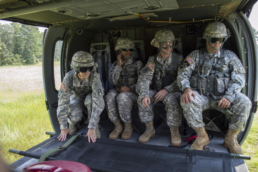 3rd BN, 349th LSB MED-EVAC training with Medical Task Force Shelby