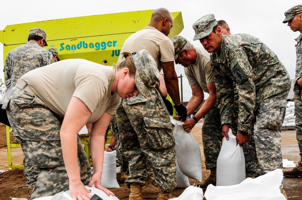 Military units and interagencies aid flooded Colorado areas with sandbags