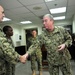 Vice Adm. Miller with sailors from NAVCENT's logistics and infrastructure department