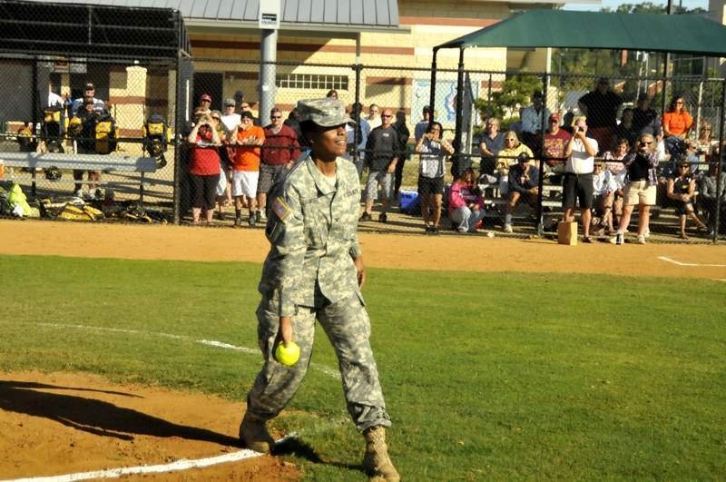 JBM-HH’s Col. Sumpter totes ‘sportswomanship,’ opening pitch strike at First Responders Cup