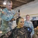 Indiana Guardsman shaves head for cancer charity