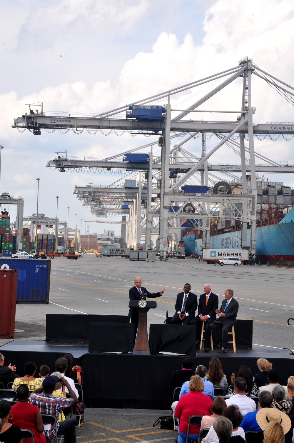 Vice President Joe Biden visits Port of Savannah