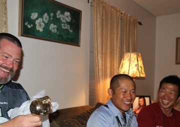 Japanese troops get a taste of American hospitality