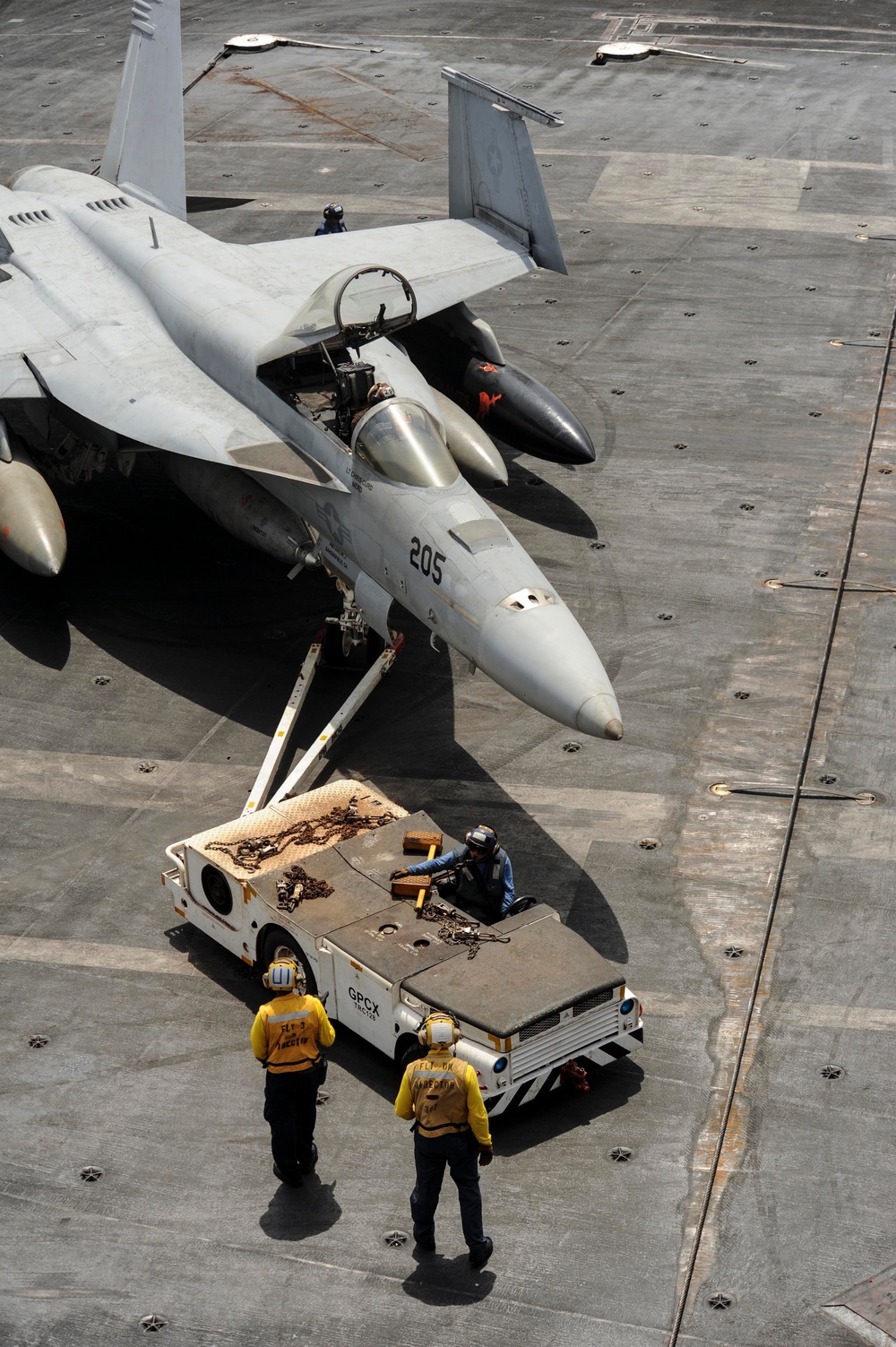 USS Nimitz flight deck action