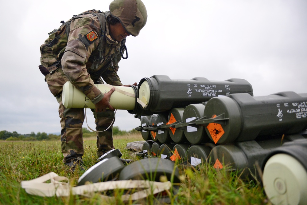 Combined Endeavor 2013; French army artillery live fire on Grafenwoehr Training Area