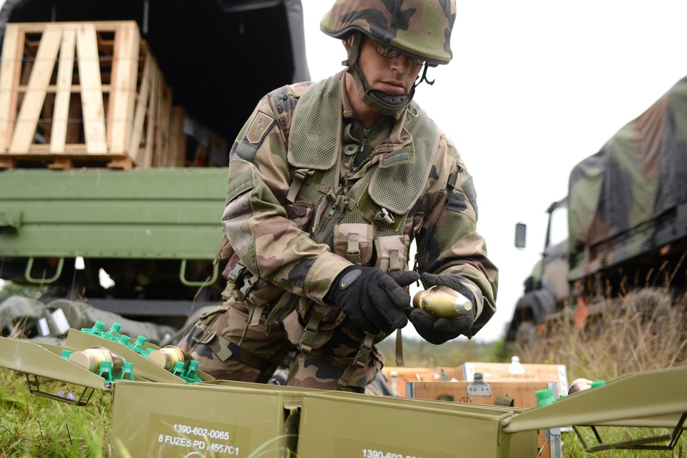 Combined Endeavor 2013; French army artillery live fire on Grafenwoehr Training Area