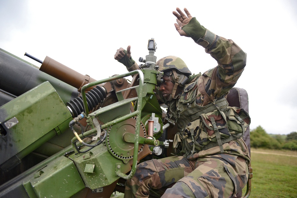 Combined Endeavor 2013; French army artillery live fire on Grafenwoehr Training Area