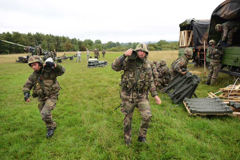 Combined Endeavor 2013; French army artillery live fire on Grafenwoehr Training Area