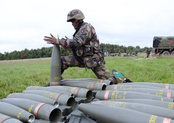 Combined Endeavor 2013; French army artillery live fire on Grafenwoehr Training Area