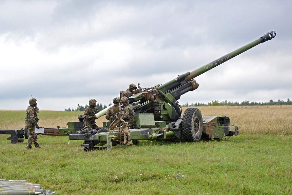 Combined Endeavor 2013; French army artillery live fire on Grafenwoehr Training Area