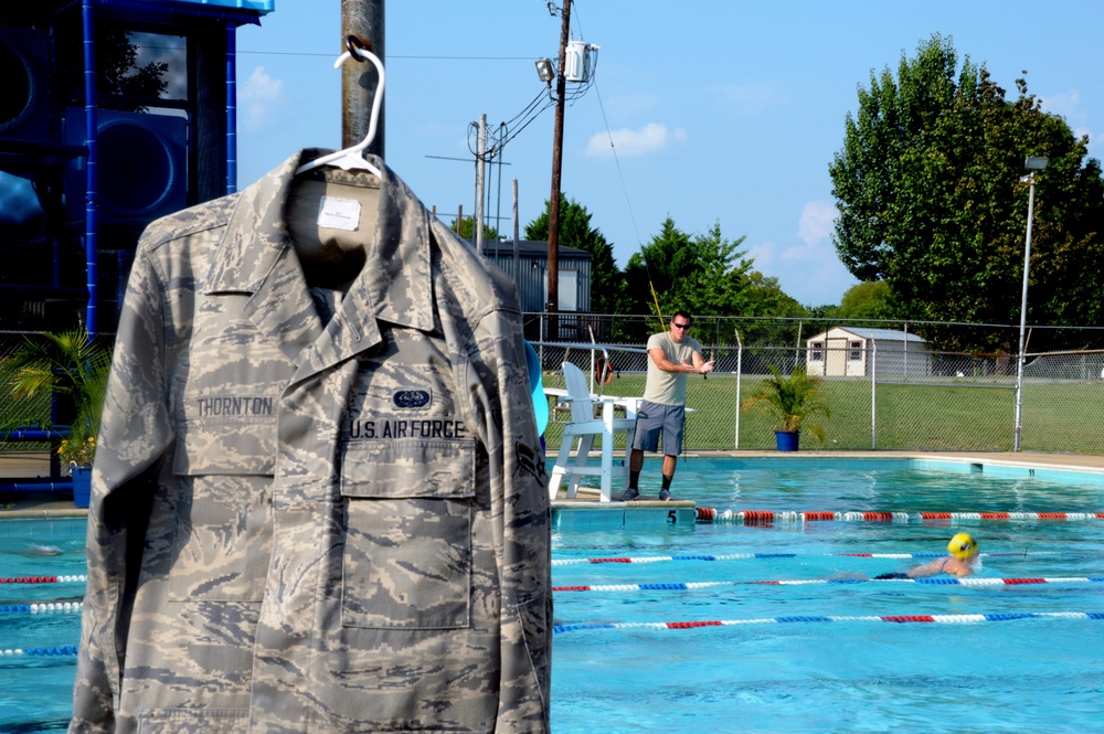 Airman makes a splash while giving back to community