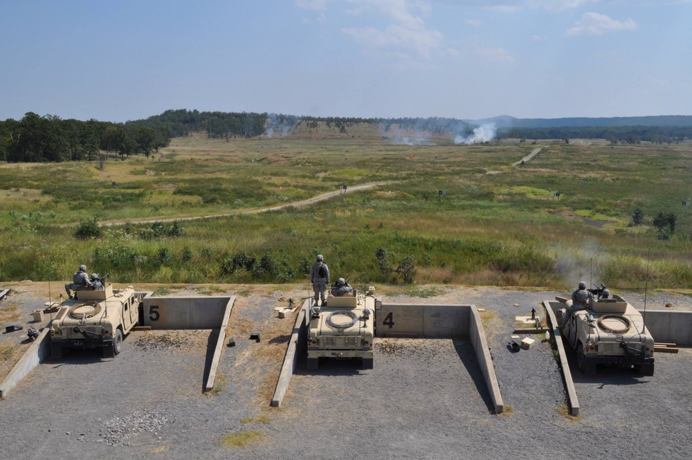 Army MPs conduct heavy machine gunnery