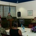 NAVCENT's Rear Adm. Loeblein at an ombudsman appreciation luncheon