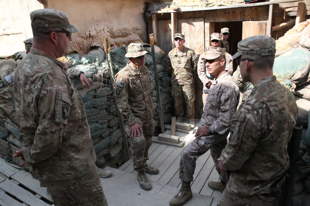 ISAF Senior Enlisted Leader Sgt Maj Booker visits Camp Wilderness