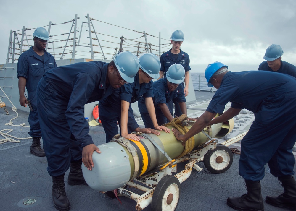 USS Mustin operations