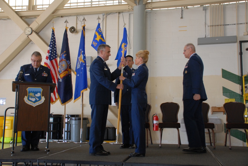 Lt. Col. Emily Desrosier takes command of the 107th Medical Group