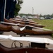 Base honor guard shows respects