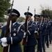 Base honor guard shows respects