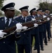 Base honor guard shows respects