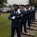 Base honor guard shows respects