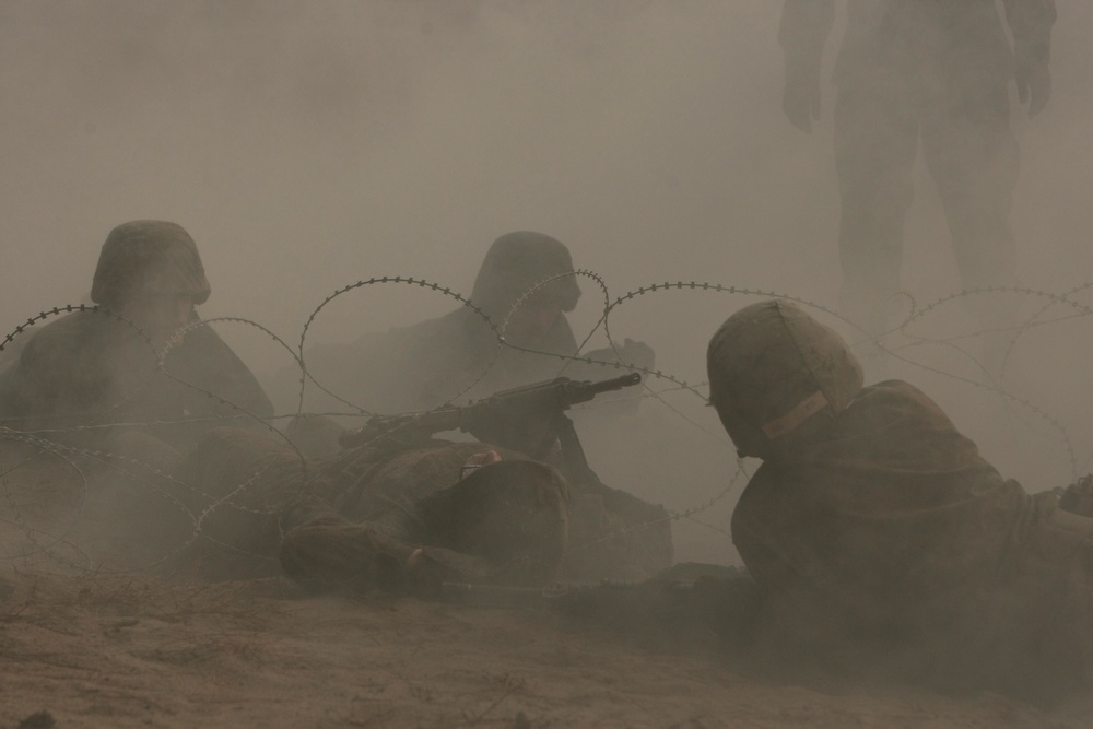 Photo Gallery: Marine recruits maneuver through combat training course on Parris Island