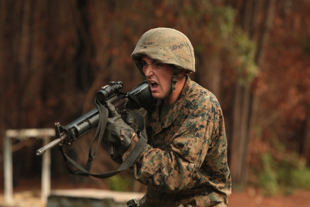 Photo Gallery: Marine recruits maneuver through combat training course on Parris Island