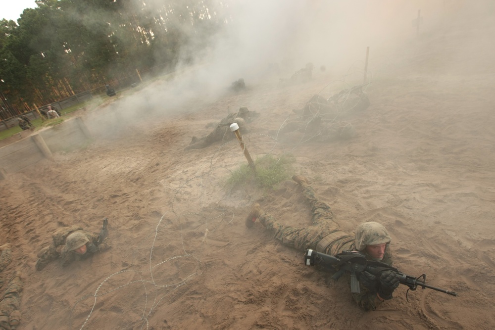 Photo Gallery: Marine recruits maneuver through combat training course on Parris Island