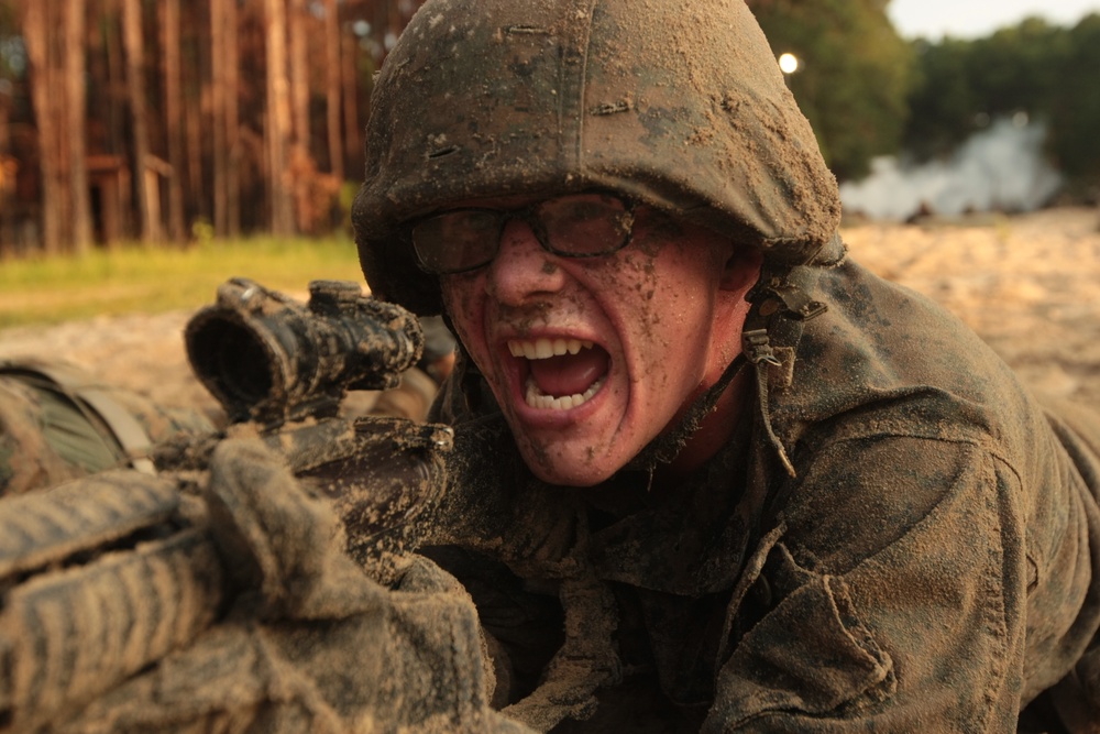 Photo Gallery: Marine recruits maneuver through combat training course on Parris Island