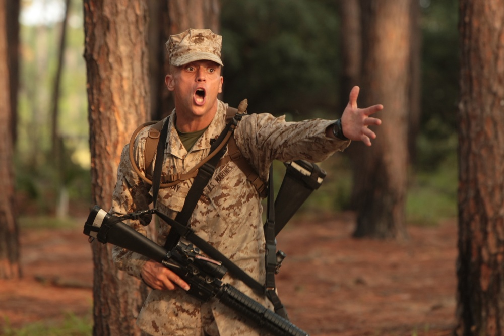 Photo Gallery: Marine recruits maneuver through combat training course on Parris Island