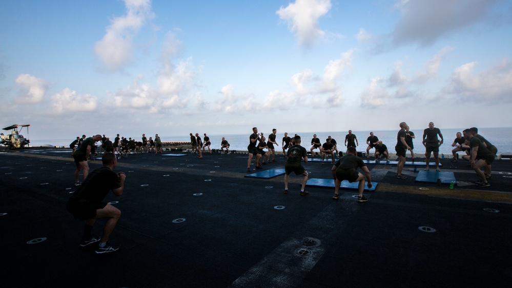 BLT 3/2 Flight Deck Physical Training