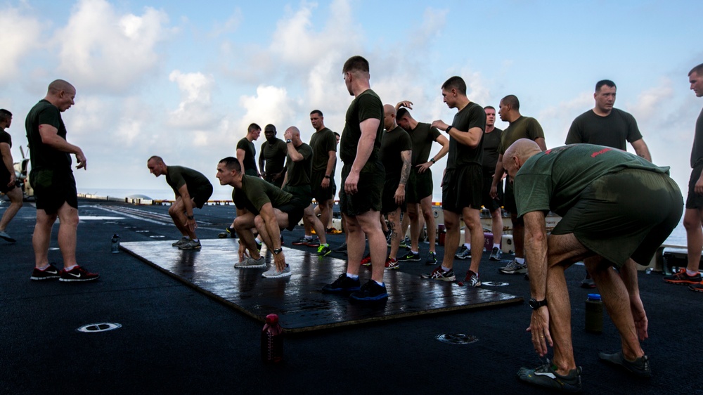 BLT 3/2 Flight Deck Physical Training